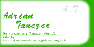 adrian tanczer business card